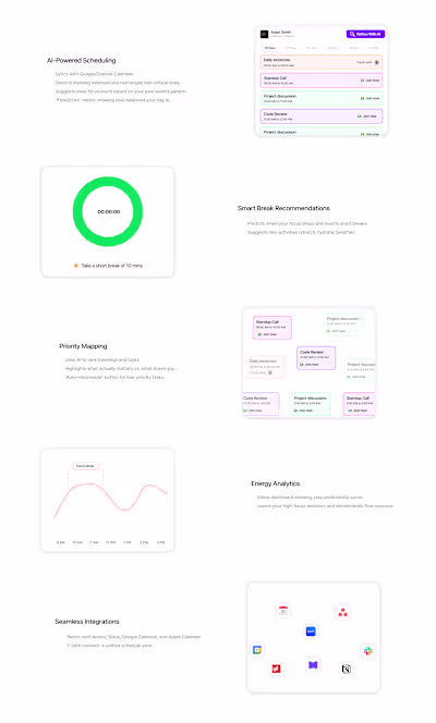 Completed the features section from the recent project. Time...