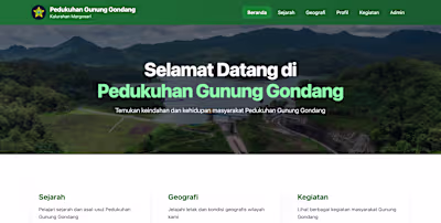 Website Pedukuhan Gunung Gondang