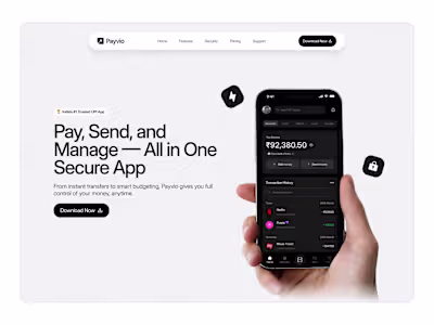 Modern Mobile Banking - Hero Section