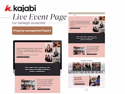 Premium Kajabi Live Event Page for Property Management Expert