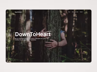 DownToHeart: Landing Page