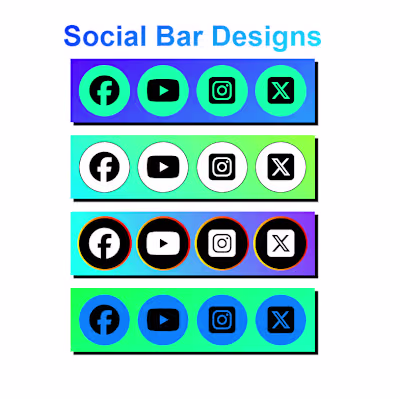 Custom Social Link Bar Design