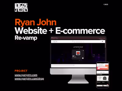 Ryan John Worship || Website + E-Commerce Revamp