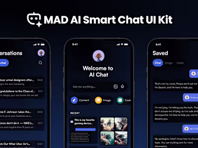 Mad Ai - Smart Chat UI Kit Design
