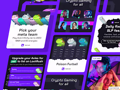 Social media posts for an NTF company