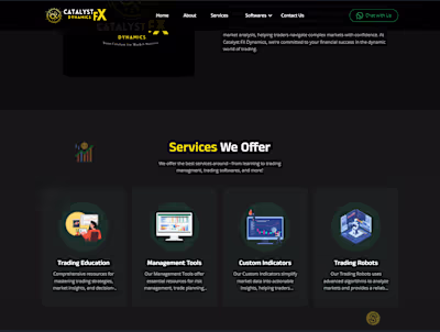 Corporate Website Design & Deployment for Catalyst FX Dynamics