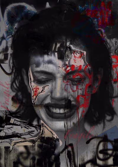 This is a mixed media exploration in emotion and identity - ...