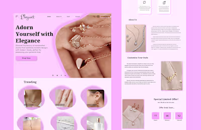Elegant - Landing Page :: Behance