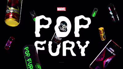 POP FURY Marvel-Themed Energy Drink Brand Design Passion Project