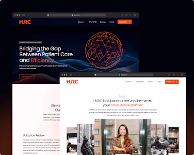 HURC Website Redesign for Healthcare Solutions