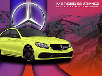 Mercedes-Benz C63 AMG – Luxury Automotive Poster & Banner De...