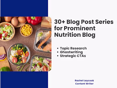 Blog Writing for Nutrition Brand
