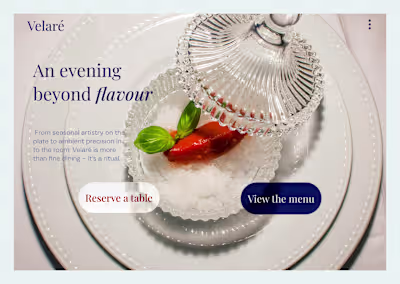 Velaré: Crafting an Immersive Digital Experience for Fine Dining