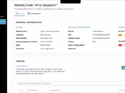 Dashboard for Shipping company