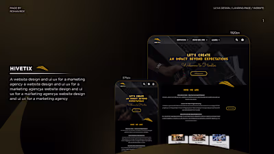 HIVETIX | UI/UX of a Marketing Agency :: Behance