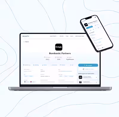 Business Intelligence SaaS Web App Design for iGaming Affiliates
