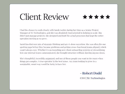 Senior Project Management at XL Technologies