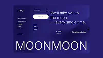 Bento style footer for www.moonmoon.digital (http://www.moon...
