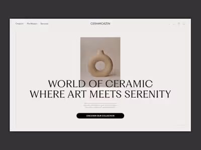 Ceramic Vases WEB DESIGN