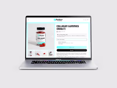Aether Wellness - Brand and Custom Shopify Site