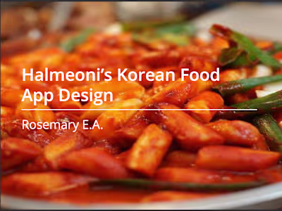 Food delivery app for Non-korean speakers in Seoul.