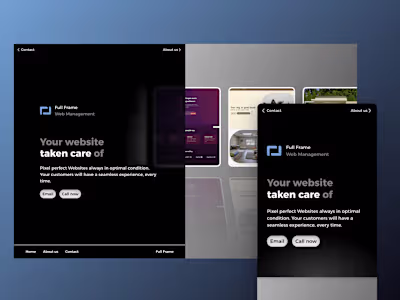 Designing the Homepage of a web-management firm