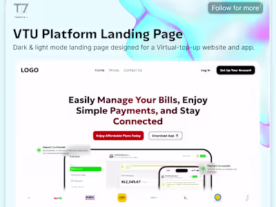 VTU Landing Page Redesign