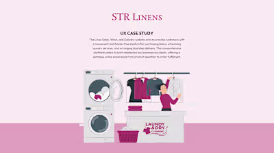 A linen washing and delivery website:: Behance