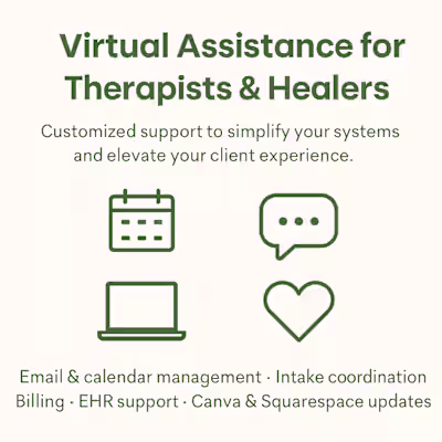 Virtual Assistance Skills Framework for Therapists