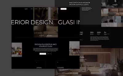 Sophisticated website design for interior designer 