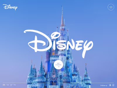 Full screen website for Disney