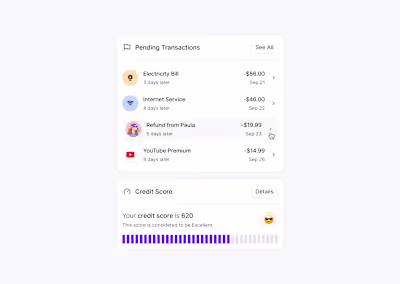 Banking Widgets