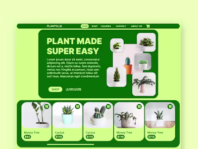 Website Design for Plant Shop