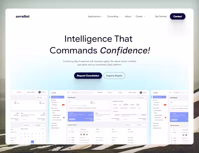 aeroBot Aviation SaaS Dashboard &