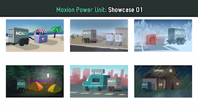 Storyboards for Moxion Power 