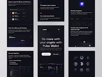 Pulse - Crypto ⏐ Mobile Landing Page