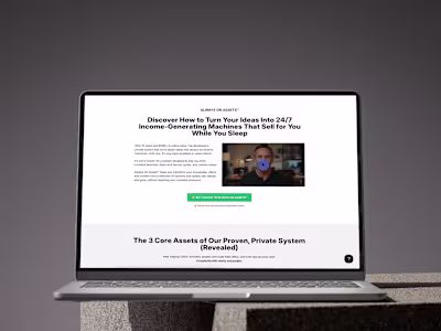 Custom Kajabi Landing Page Development