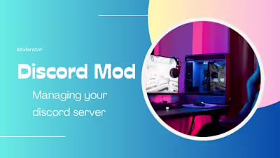 I will be a moderator for your discord