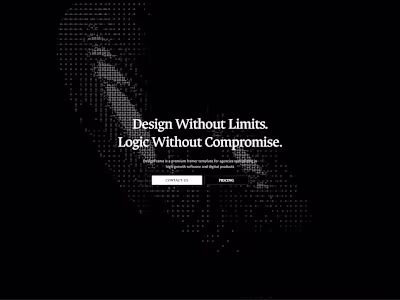 Hero section from latest project