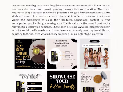 Helping Gold infused beauty products get sales