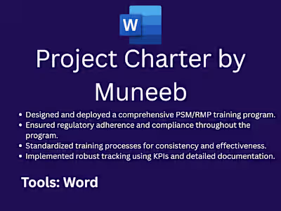 Project Charter by Muneeb