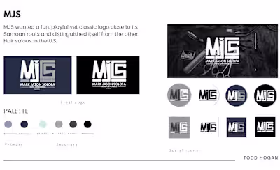 MJS logo and brand identity design
