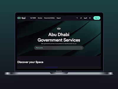 TAMM: Abu Dhabi Government Services | UX/UI Design 