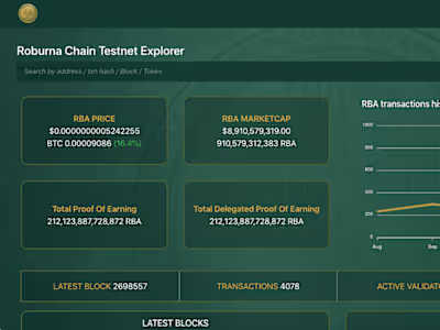 Testnet Roburna Blockchain Explorer