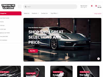 Car accessories website
