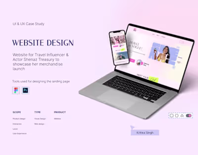 UI/UX case study of Website design for Shenaz Treasury