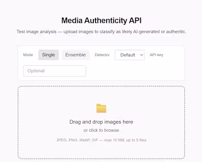API for analyzing uploaded images