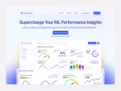 SynapticBoard - AI SaaS web design