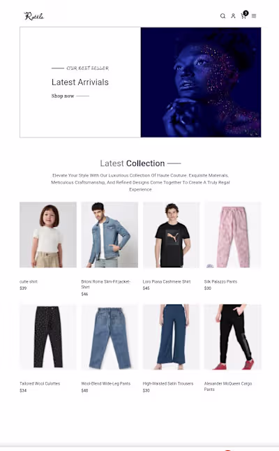 Rattle E-commerce store