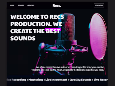 Recs Studio - Framer Design & Development